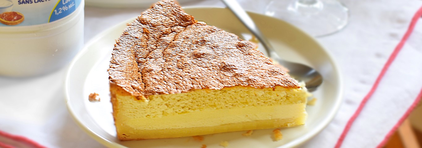 Recette de Gâteau magique à la vanille sans lactose