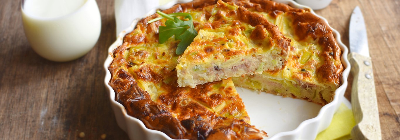 Recette de Quiche légère au thon sans pâte Lactel 