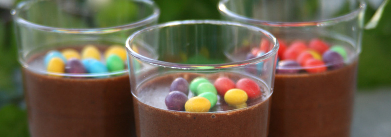 Recette de Crèmes au chocolat et smarties