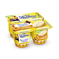Riz au lait sur lit d'abricot