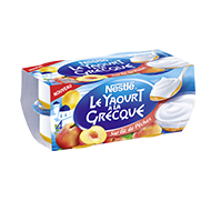 Yaourts à la grecque sur lit de Pêches