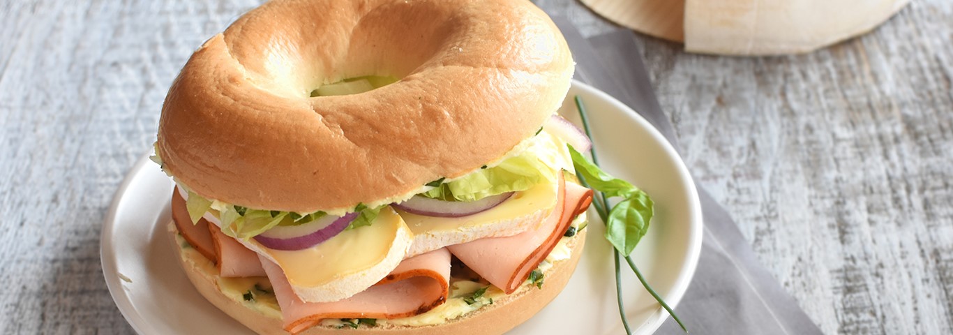 Recette de Bagel au poulet et reblochon