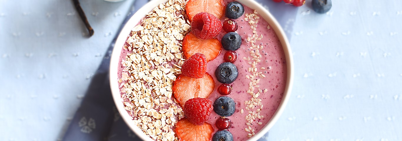 Recette de Smoothie bowl fruits rouges