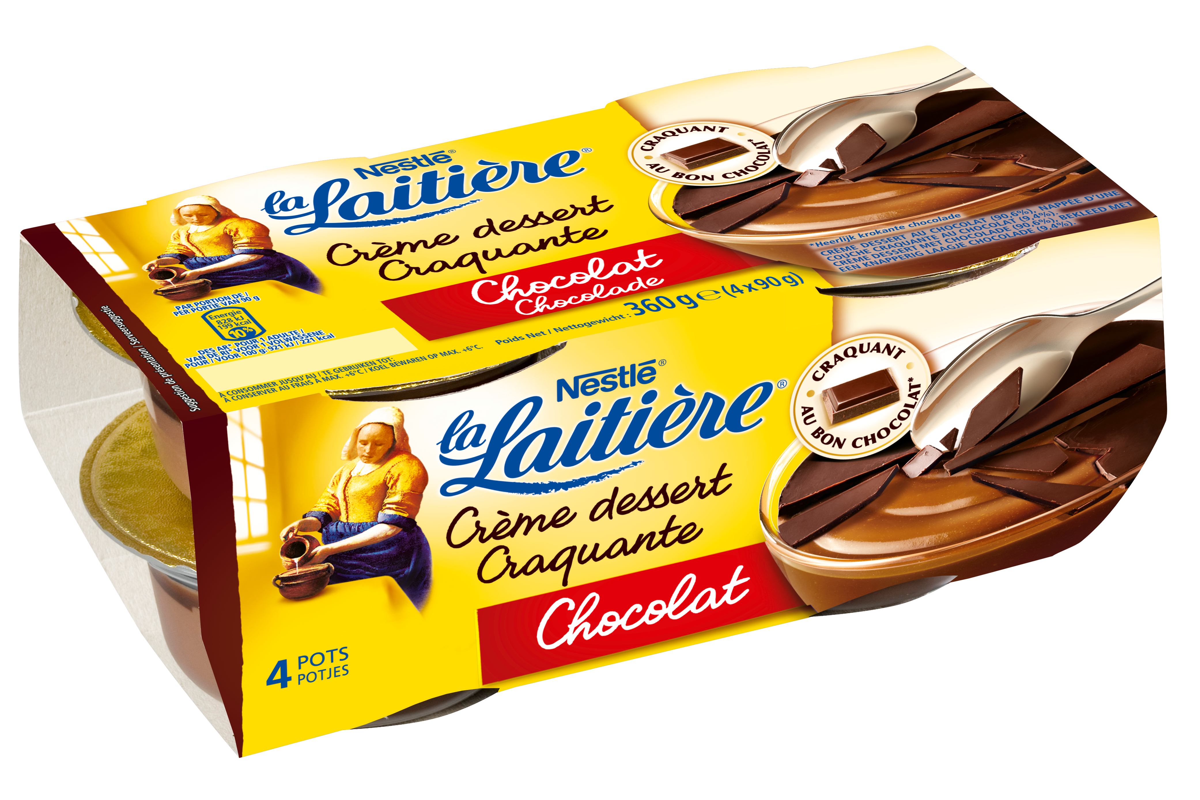 Crème dessert craquante chocolat La Laitière