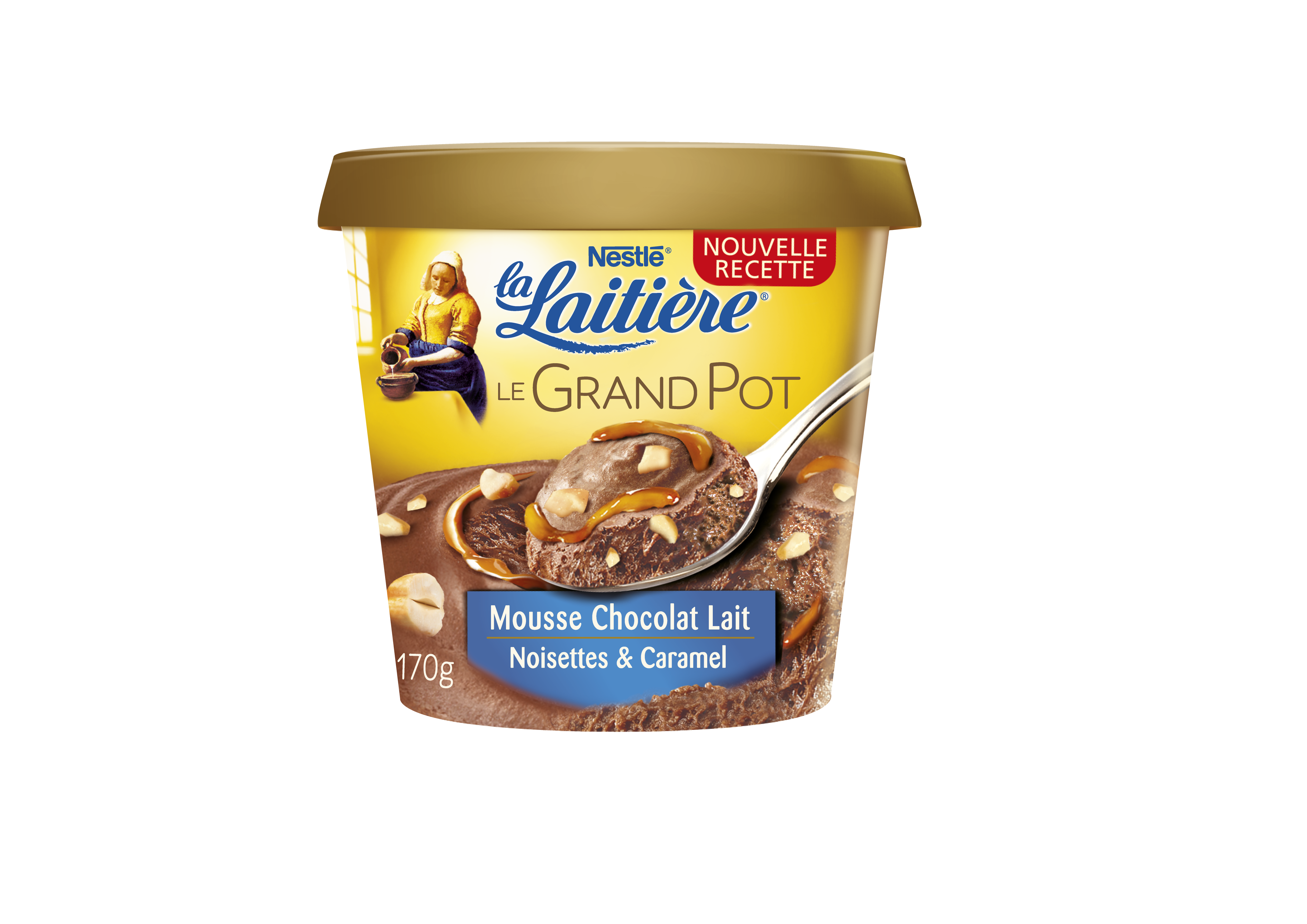 Le Grand Pot Chocolat au lait, noisettes et coulis de caramel