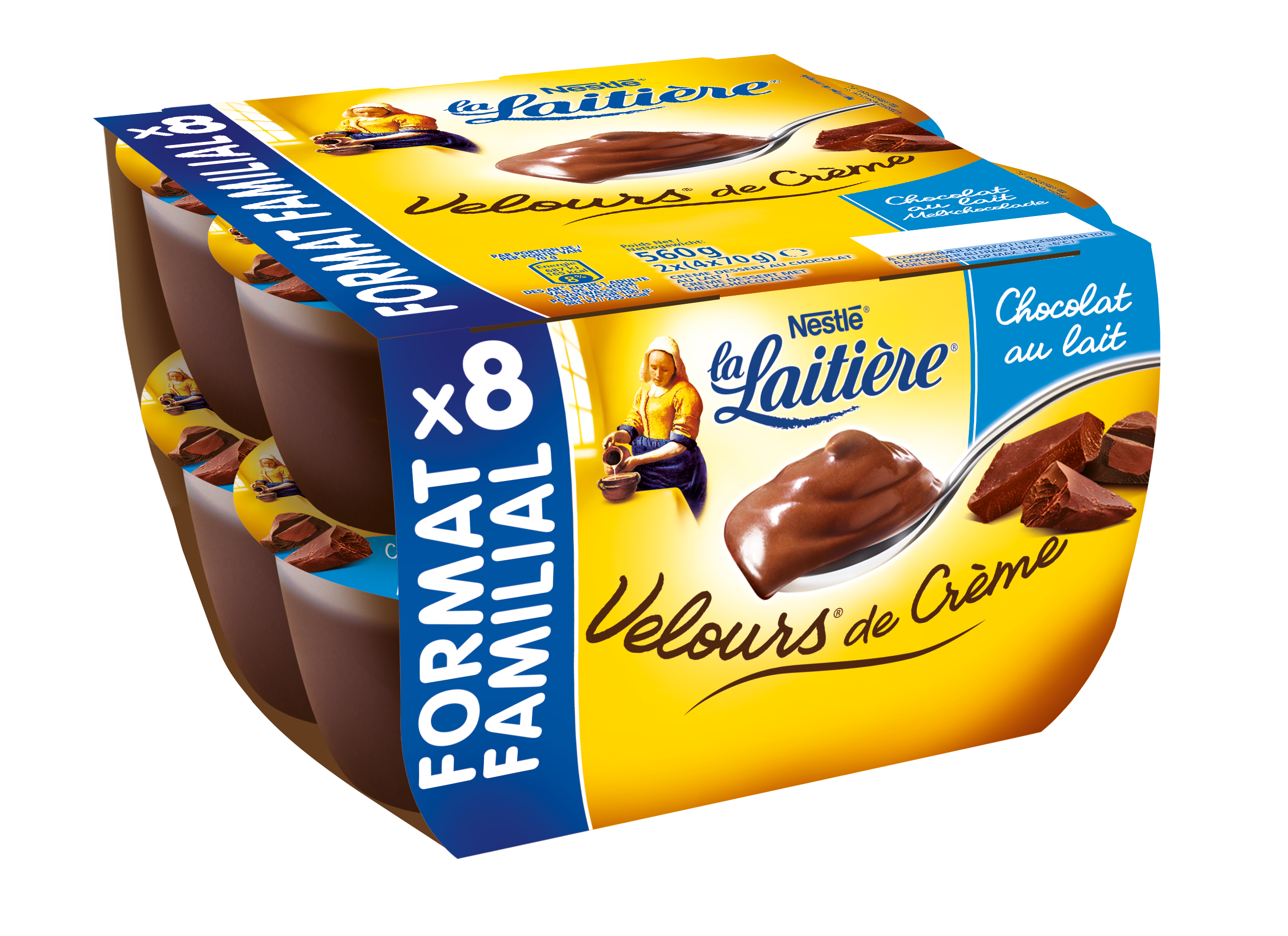 Velours® de Crème au chocolat au lait x8