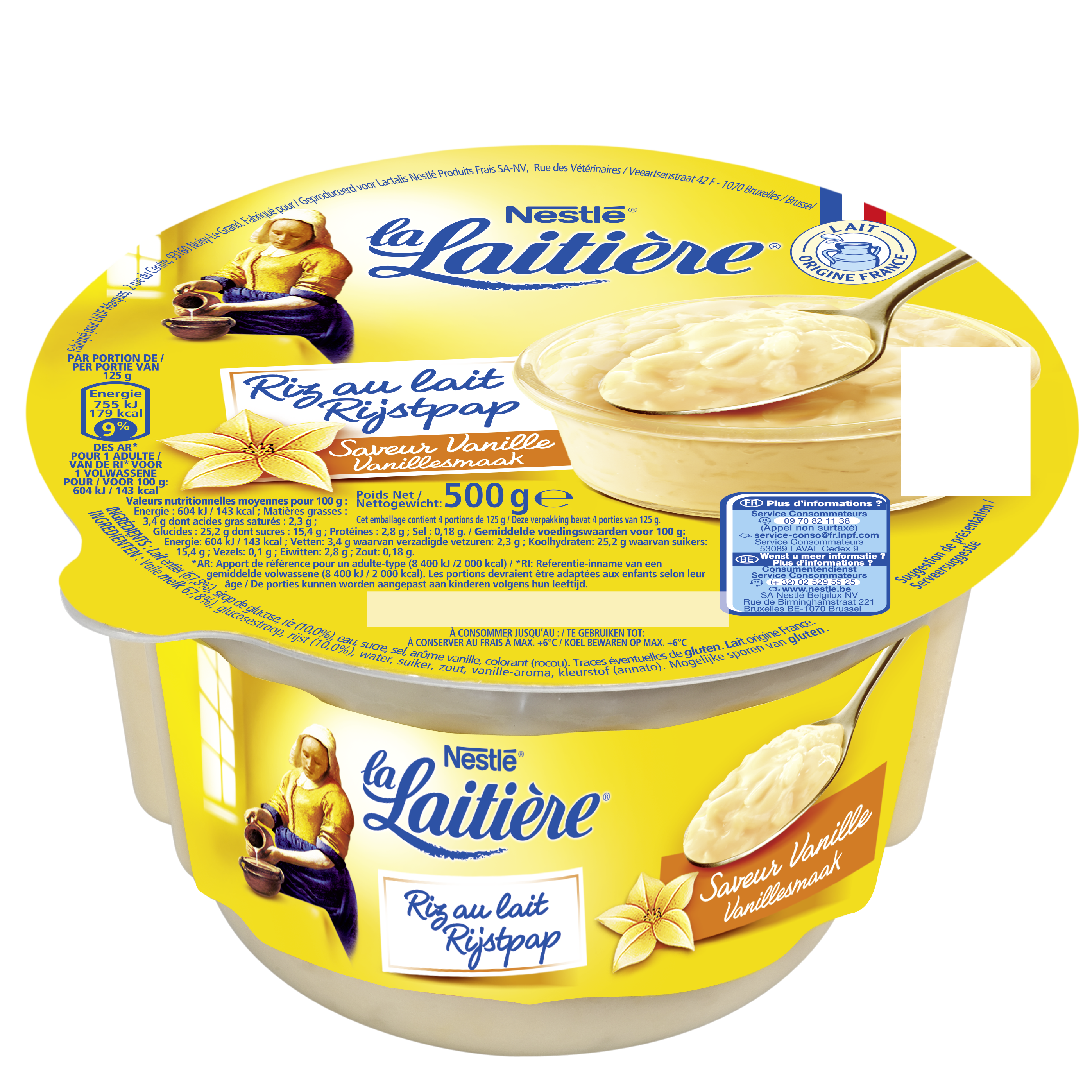 Riz au lait Saveur Vanille