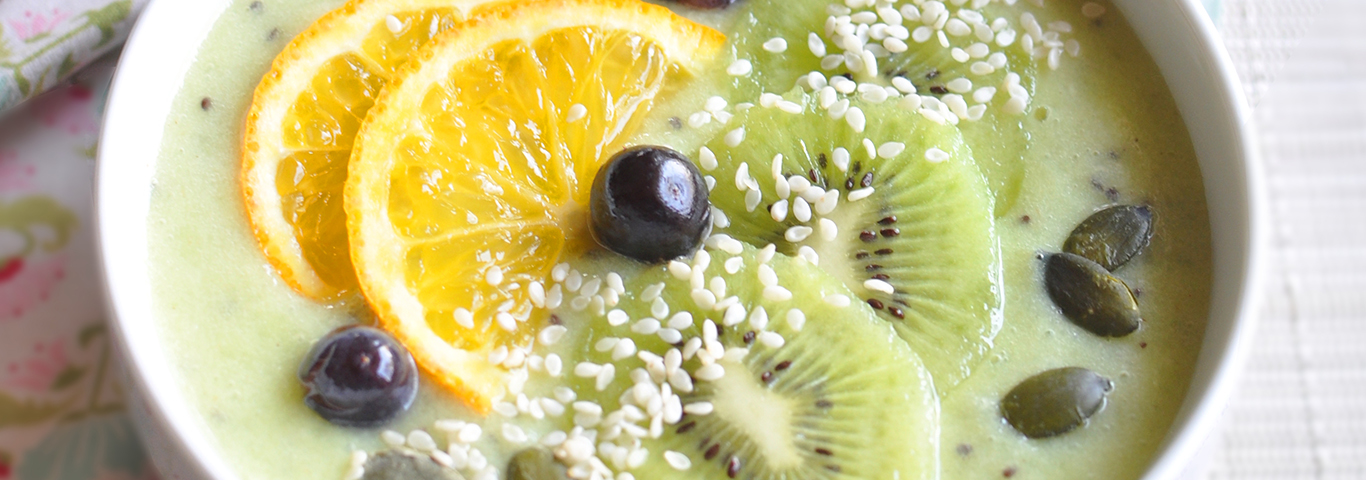 Recette de Smoothie bowl kiwi orange