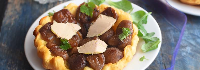 Recette de Mini-Tatins de Foie Gras aux Marrons