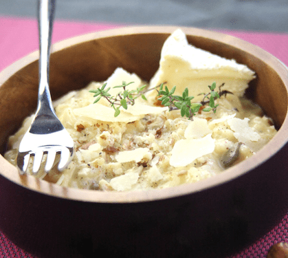 Recette de Risotto au camembert et jus de cidre