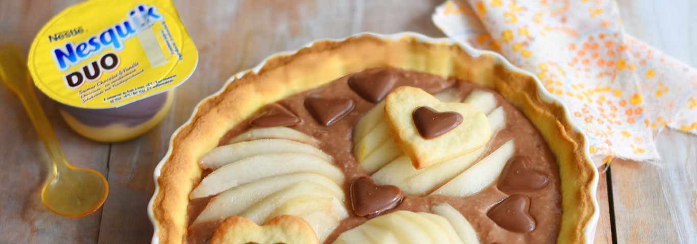 Recette de Tarte Bourdaloue au Nesquik Duo