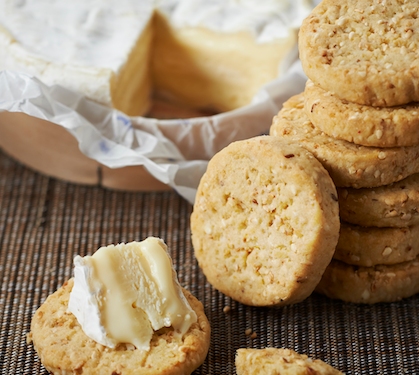 Recette de Camembert et sablé au sésame