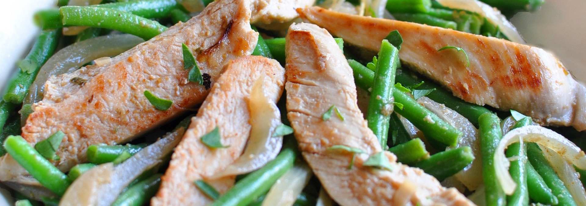 Recette de Fricassée de poulet aux haricots verts Primevère