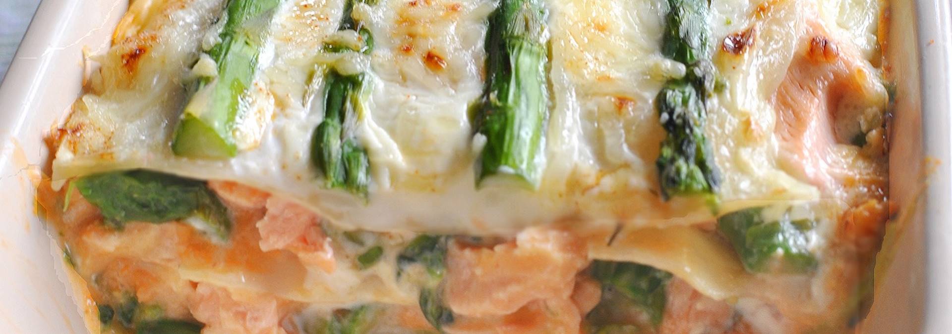 Recette de Lasagnes de saumon aux asperges vertes 