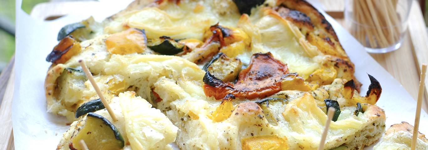 Recette de Fougasse aux légumes et Brique de brebis