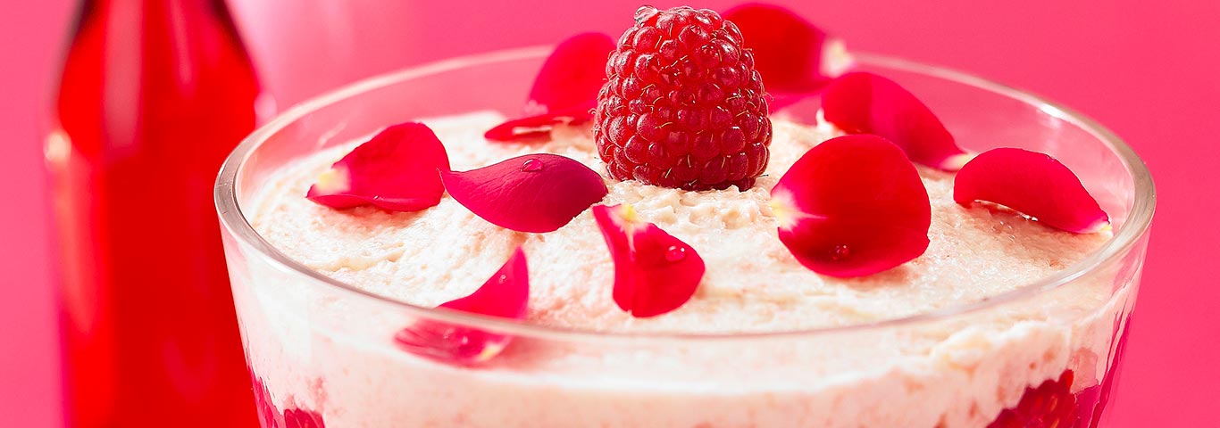 Recette de Tiramisu glacé rose et framboises