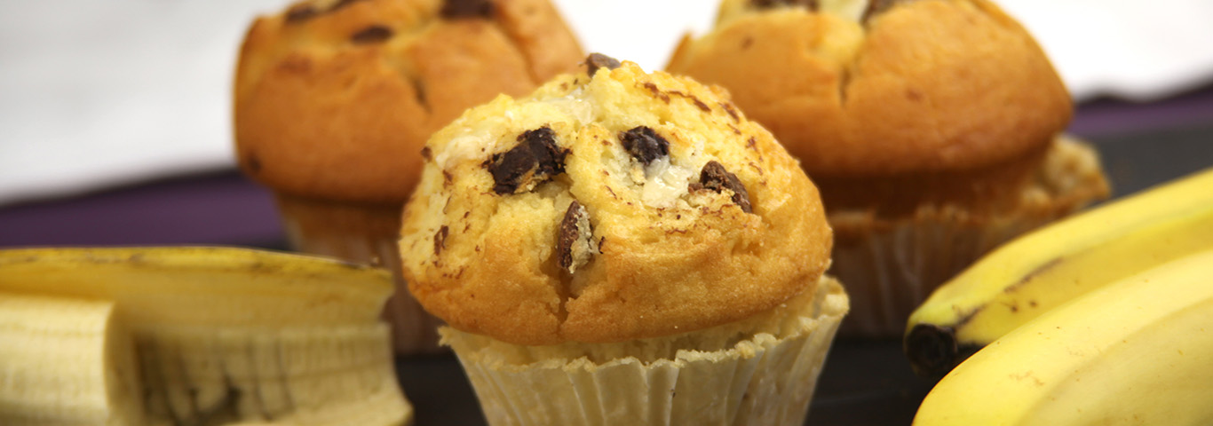 Recette de Muffins à la banane et pépites de chocolat