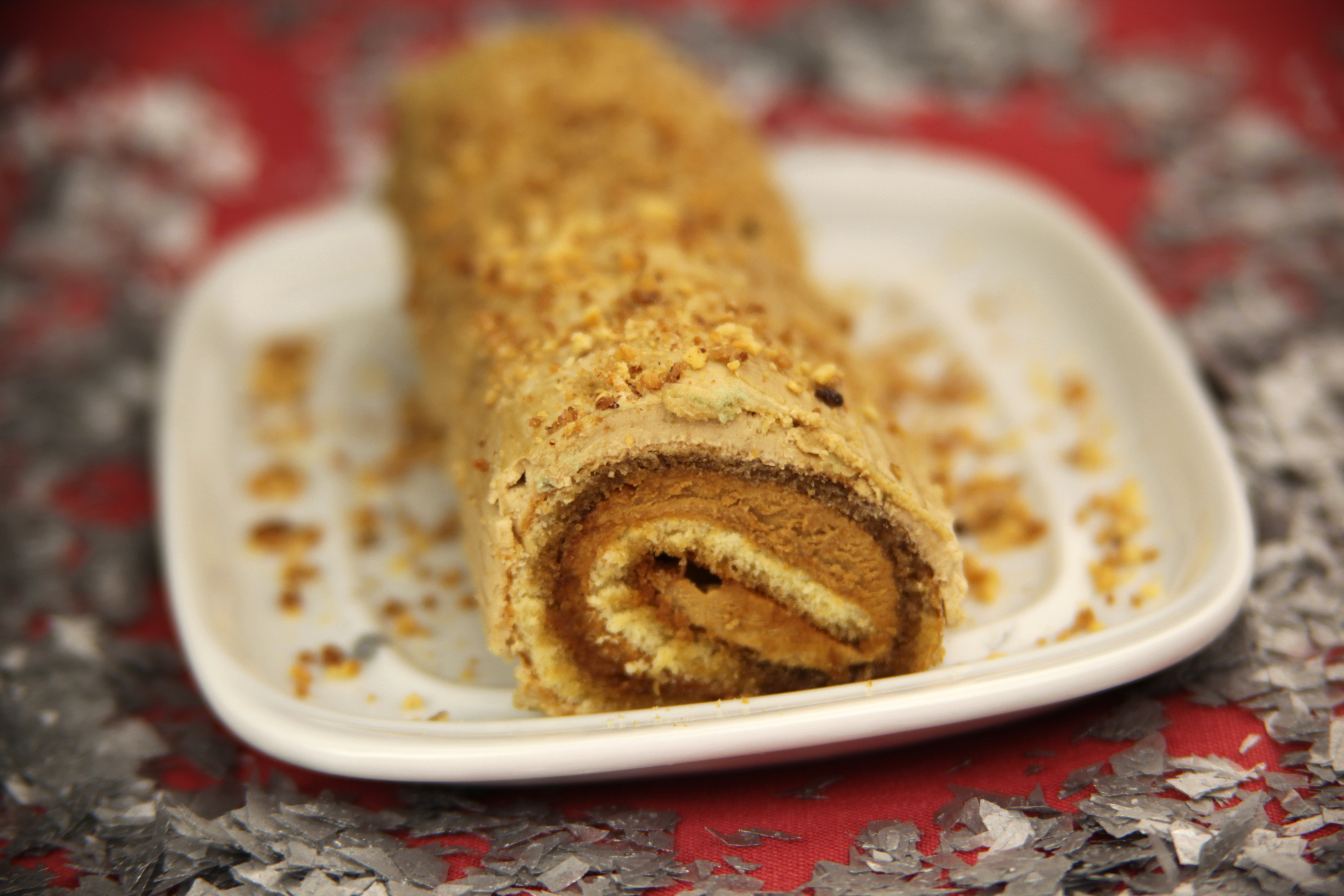 Recette de Bûche de Noël au caramel au beurre salé