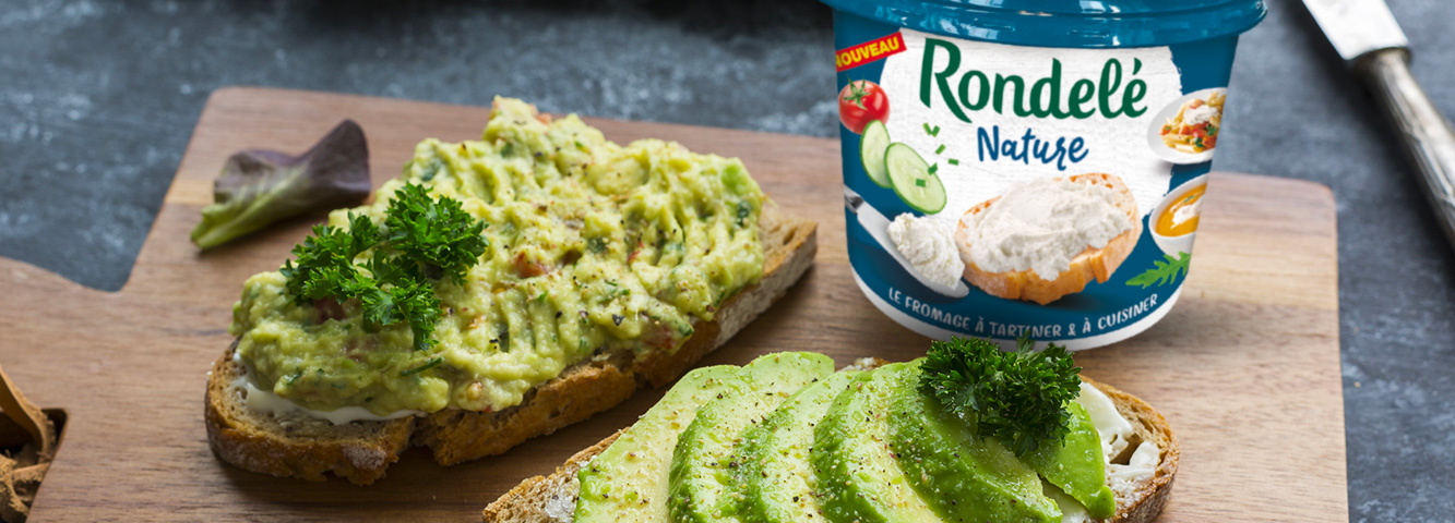 Recette de Toast Avocat twisté au Rondelé Nature