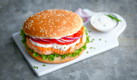 Recette de Burger au Saumon