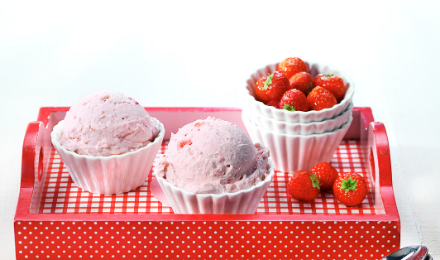 Recette de Glace à la fraise et au mascarpone