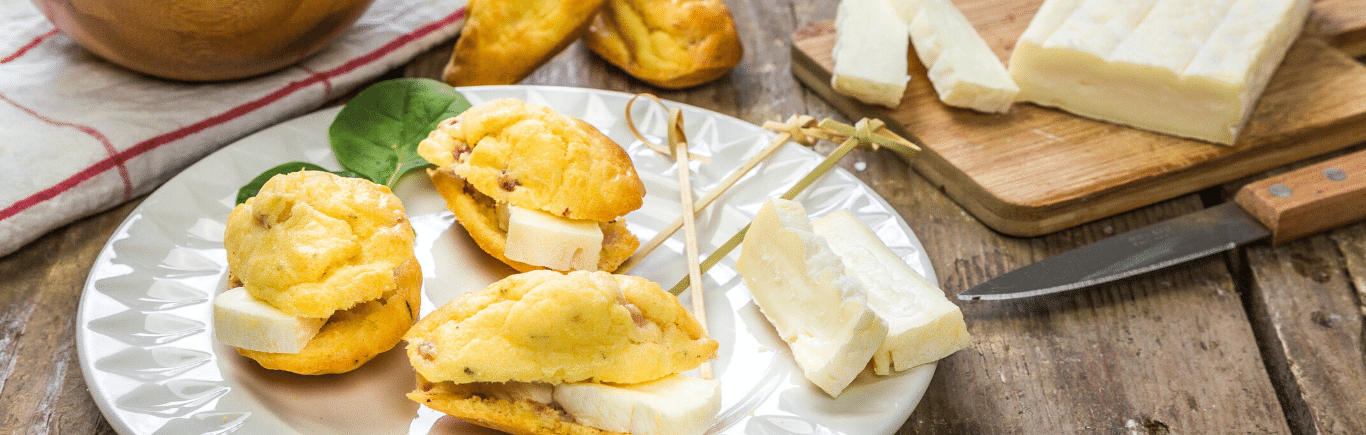 Recette de Madeleines aux lardons et Brique de brebis Lou Pérac