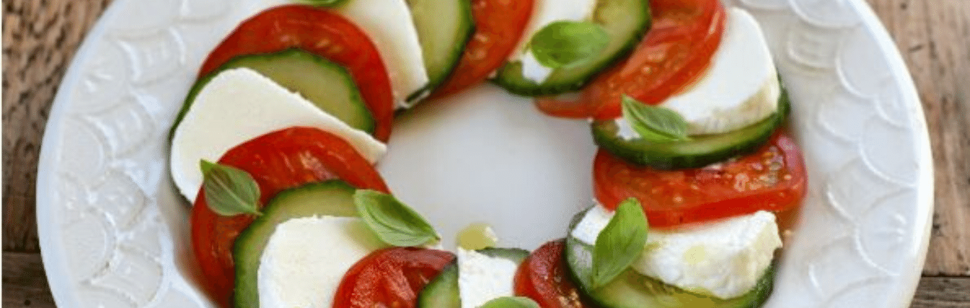 Recette de Salade de tomate, concombre et Frais de brebis Lou Pérac