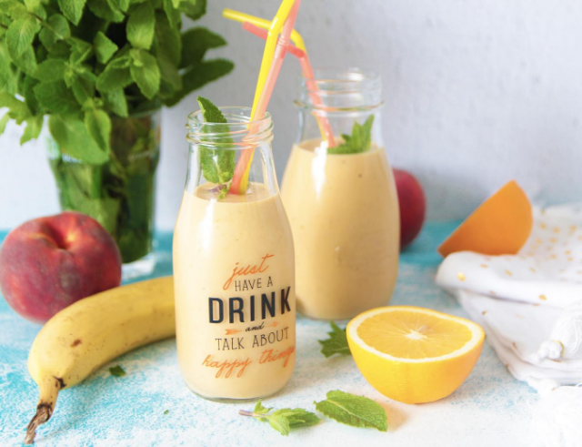 Recette de Smoothie bananes pêches