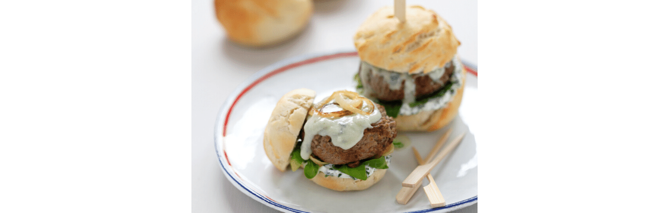 Recette de Burgers au Roquefort Société Bio 