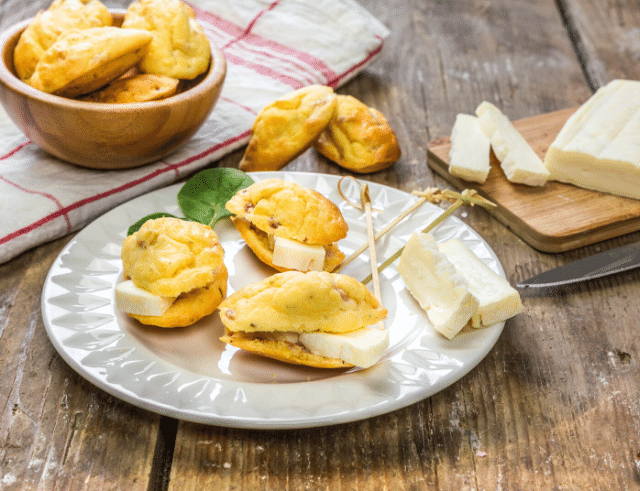 Recette de Madeleines aux lardons et Brique de brebis Lou Pérac