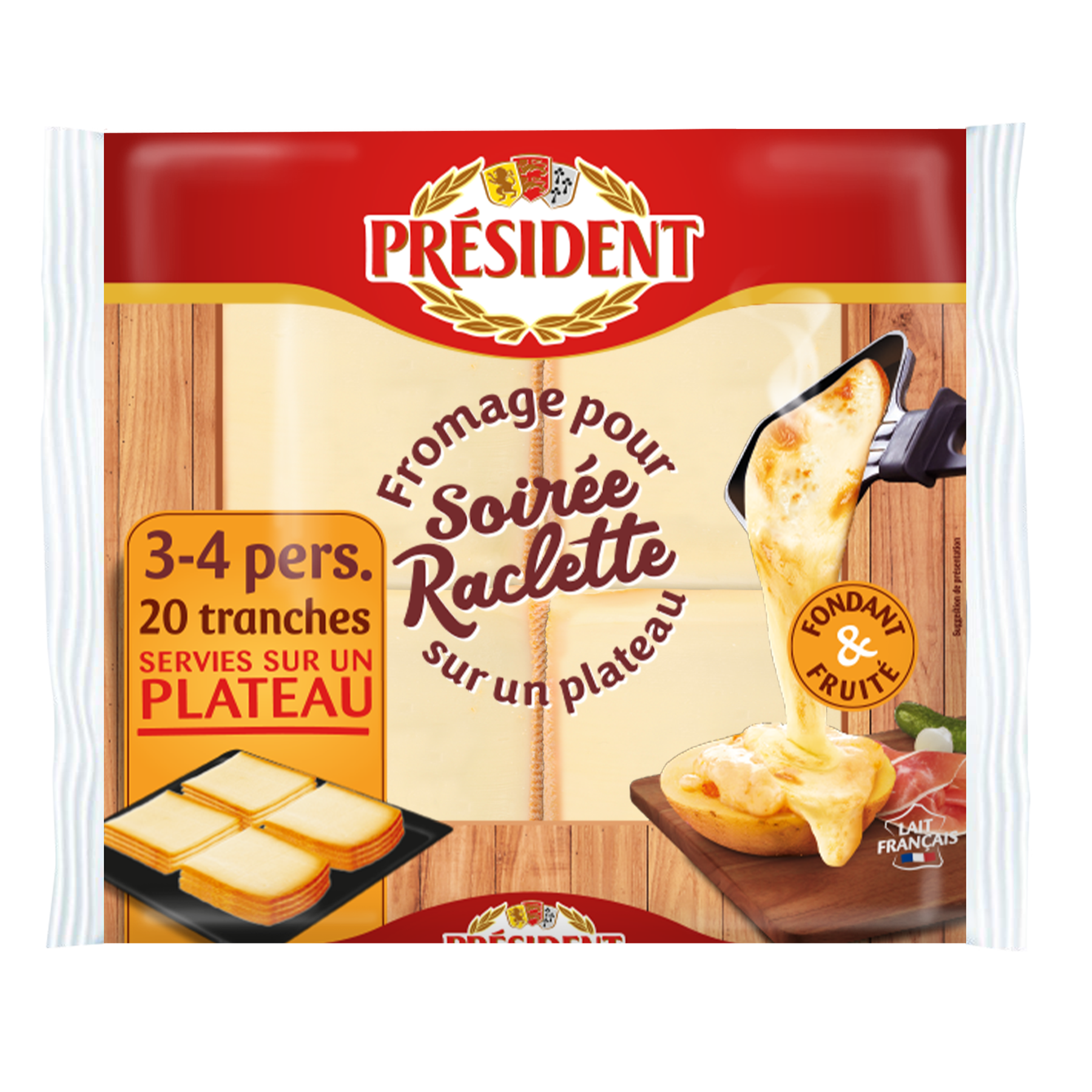 Fromage pour Soirée Raclette Président 440g 