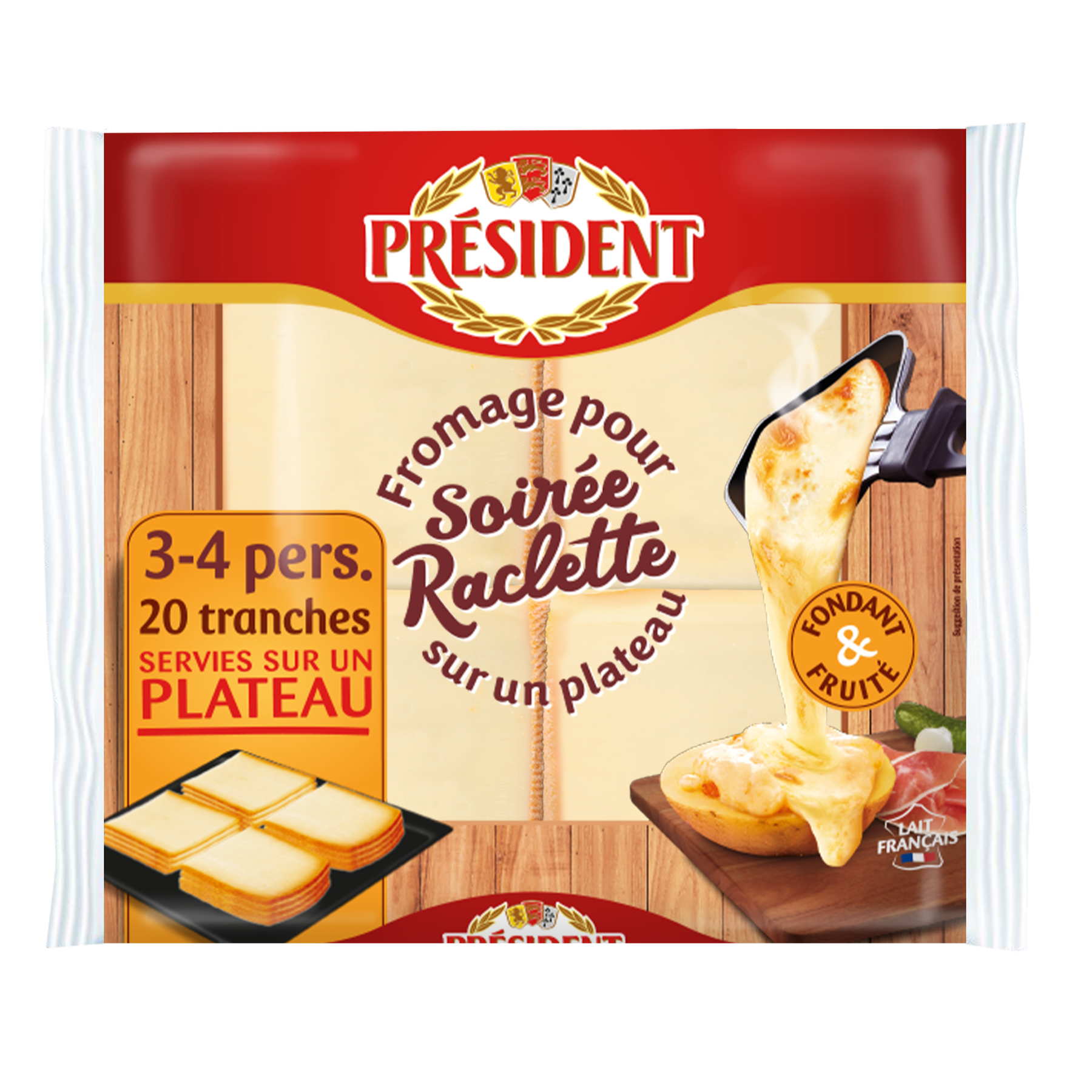 Fromage pour Soirée Raclette Président 440g