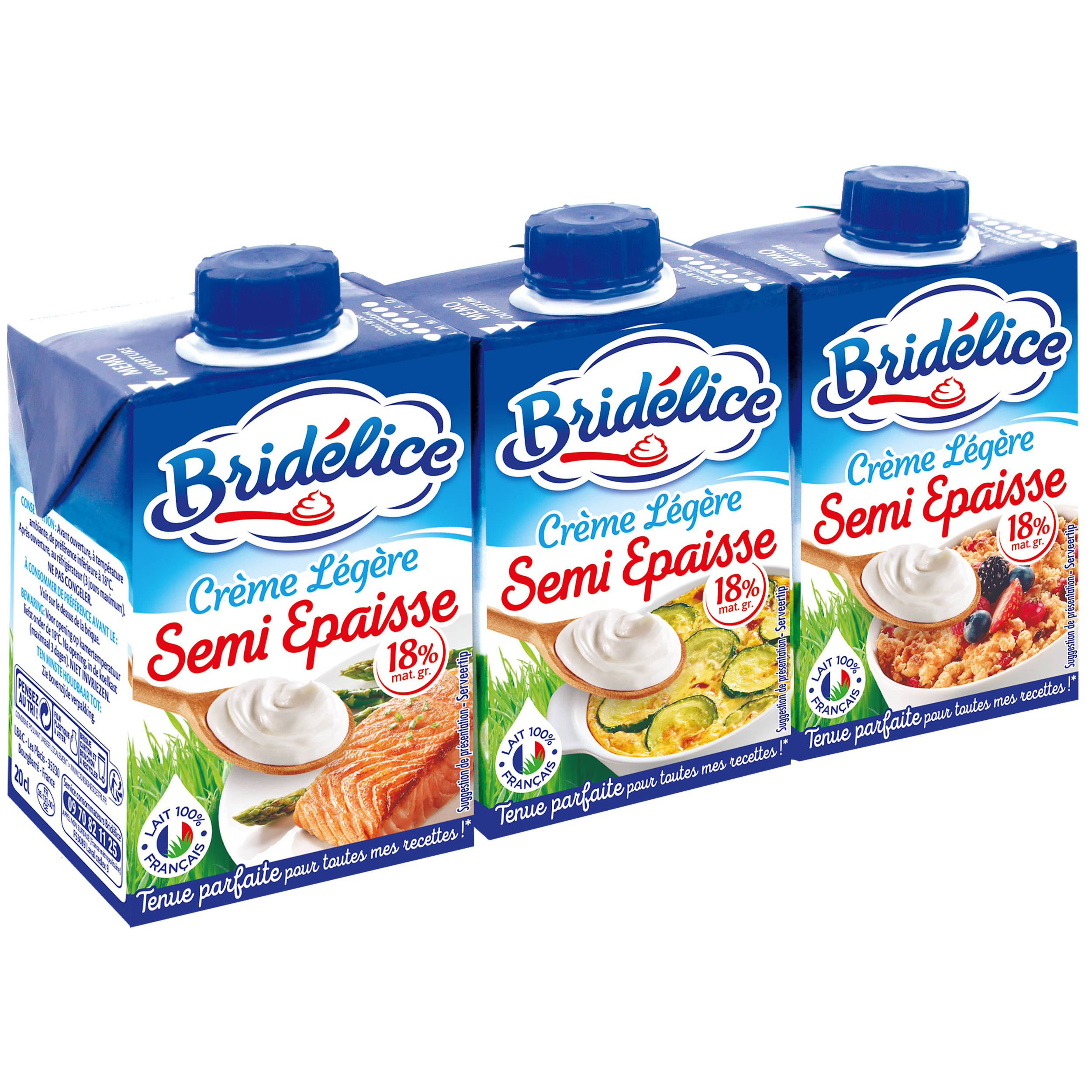 Crème légère semi-épaisse Bridélice