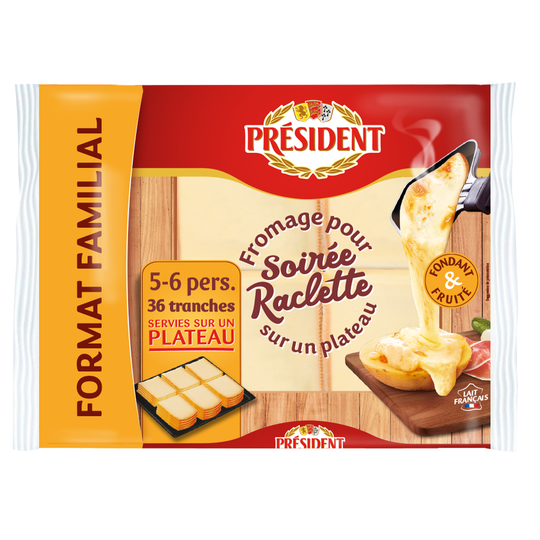 Fromage pour Soirée Raclette Président 800g