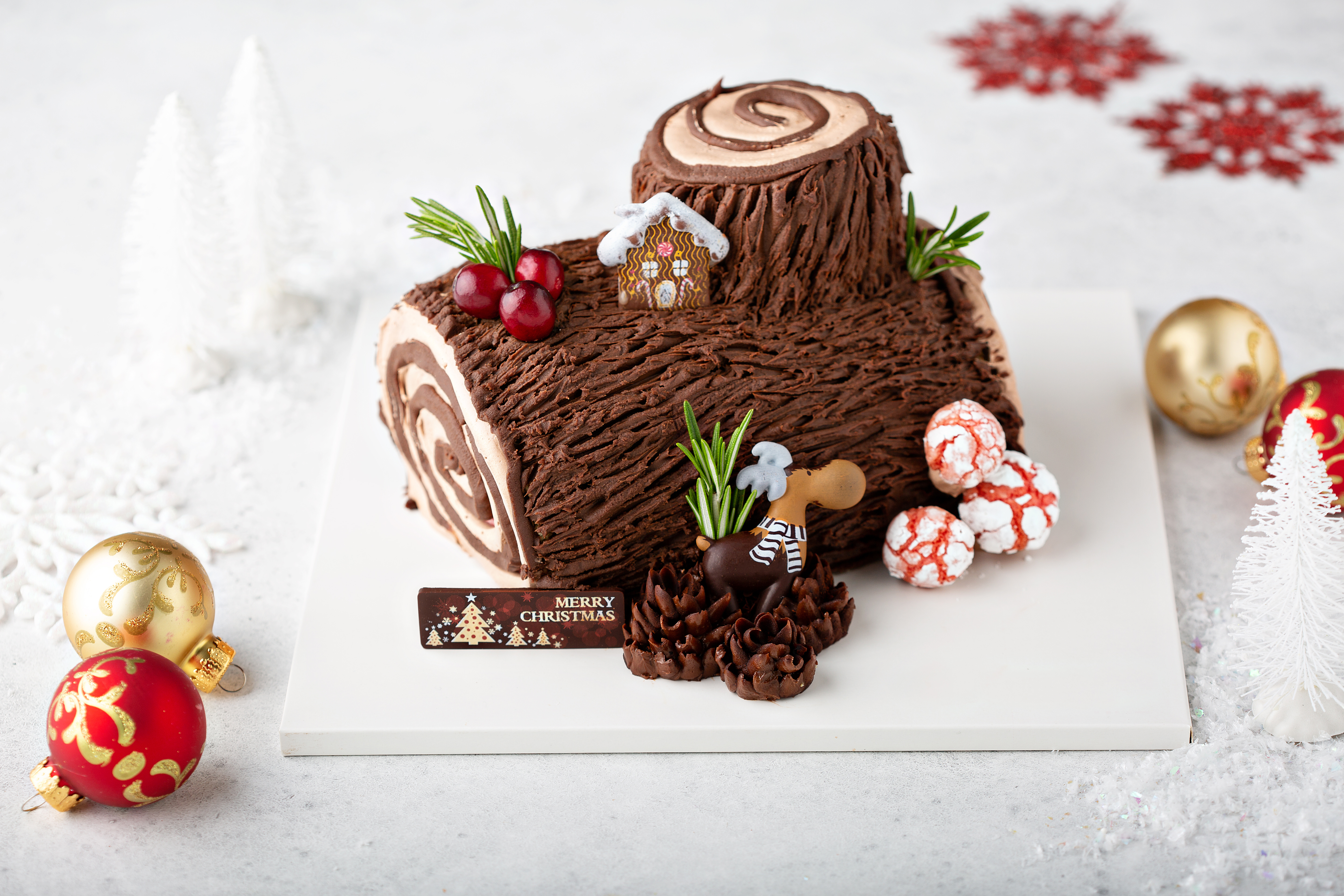 Décor Bûche de Noël