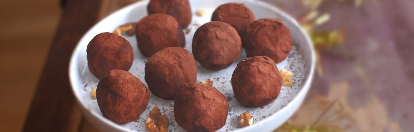 Recette de Truffes au chocolat et aux noix Primevère 