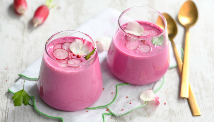 Recette de Gaspacho tout Rose