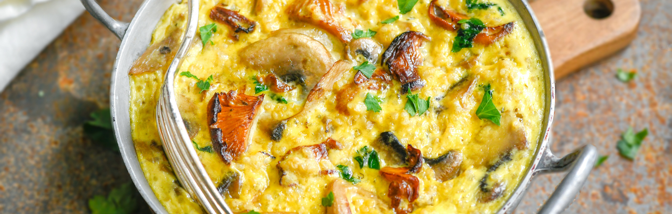 Recette de Frittata aux Champignons des bois & Quinoa