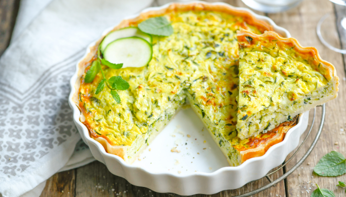 Recette de Tarte Amandine aux Courgettes & Menthe