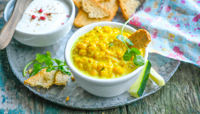 Recette de Apéro Dip aux Lentilles Corail & Curry