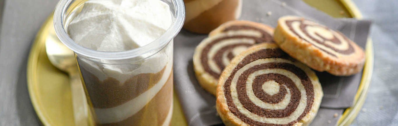 Recette de Le Viennois Mousse Café et ses biscuits Tourbillon