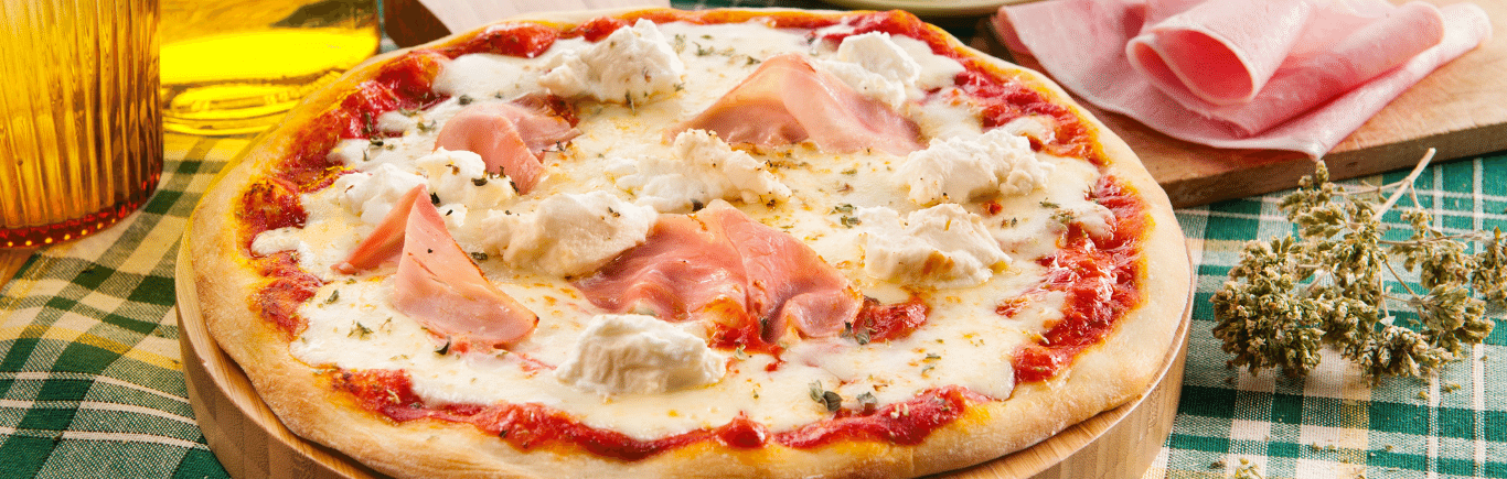 Recette de Pizza à La Mozzarella, Ricotta Galbani et Jambon