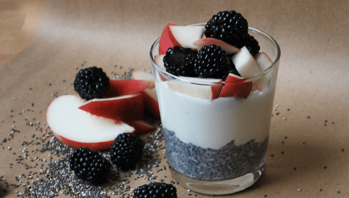 Recette de Parfait aux mûres et aux pêches