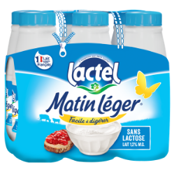 Lactel Matin Léger 1,2% MG Bouteille 6X1L 