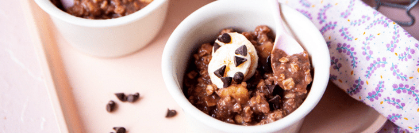 Recette de Porridge banane et chocolat