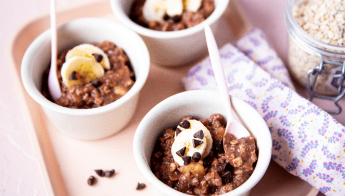 Recette de Porridge banane et chocolat