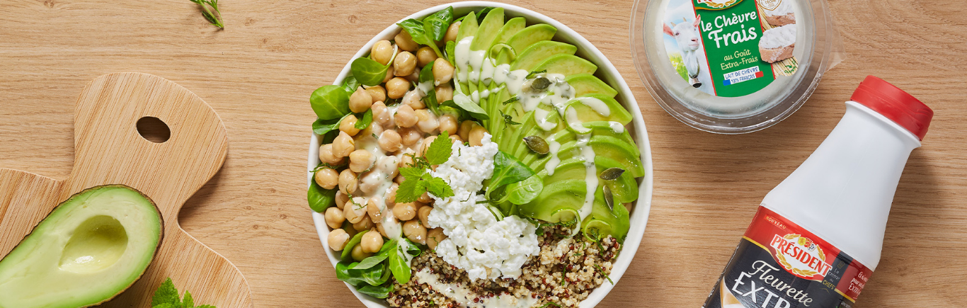 Recette de Quinoa Green Bowl au Chèvre Frais