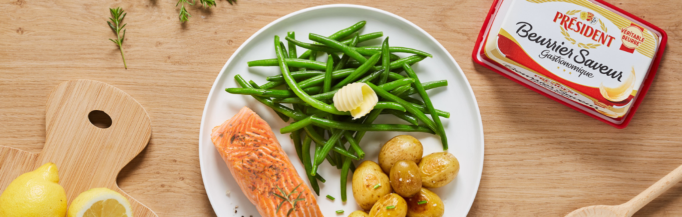 Recette de Pavé de saumon rôti à l’ail