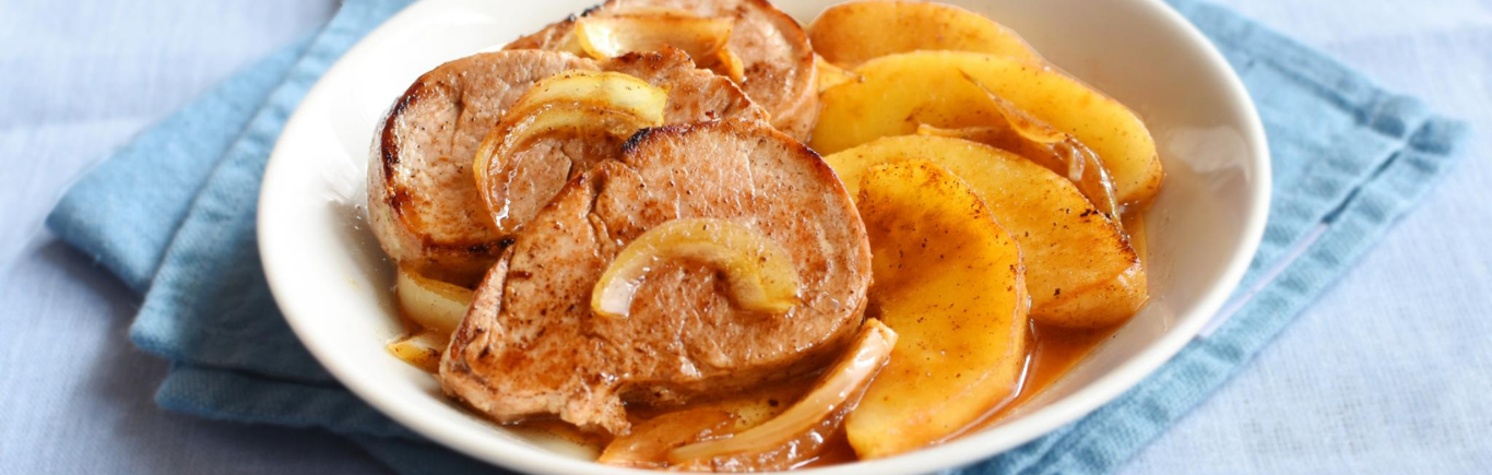 Recette de Filet mignon de porc aux pommes