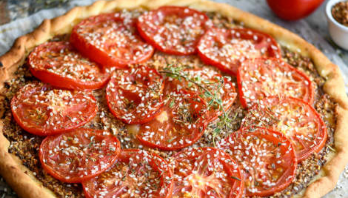 Recette de Tarte à la tomate et à la moutarde